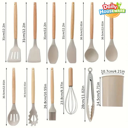Daily Houseware Silicone Kitchen Utensil Set